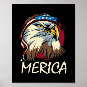Eagle 4th Of July American Poster