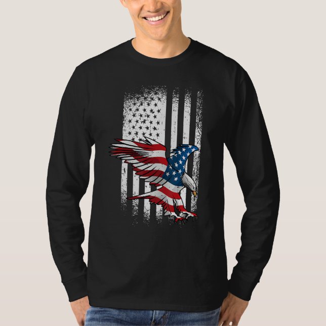 Eagle 4th Of July Independence Day Patriotic Ameri T-Shirt (Front)