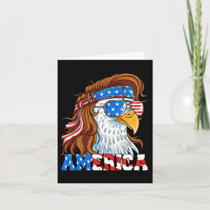 Eagle 4th Of July Mullet American Flag Usa Patriot Card