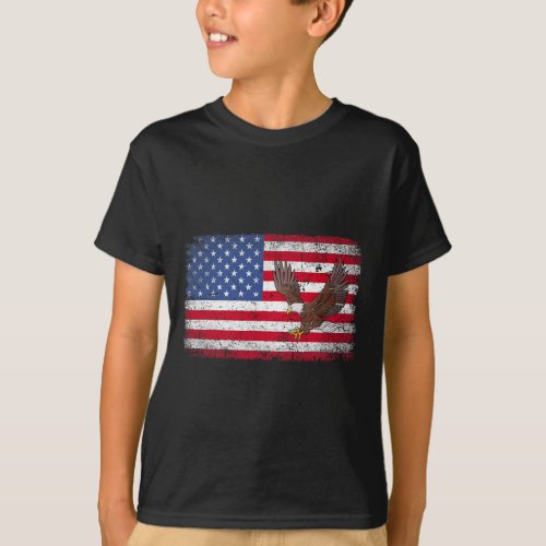 Eagle 4th Of July Usa American Flag Men Women Kids T_Shirt