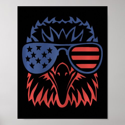 Eagle 4th Of July Usa American Flag  Poster