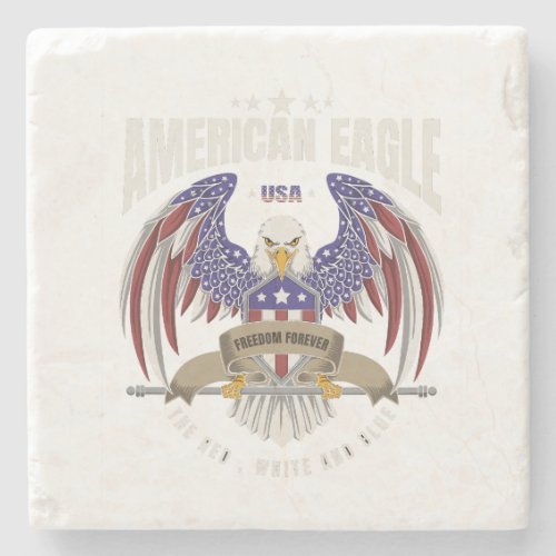 eagle america freedom forever stone coaster