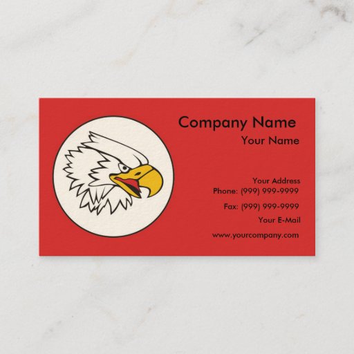 Customizable Eagle / American Eagle Emblem Business Card Template