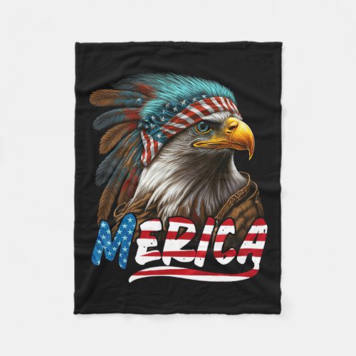 Eagle American Flag 4th Of July Merica 2  Fleece Blanket