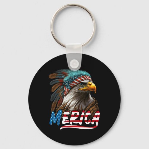 Eagle American Flag 4th Of July Merica 2  Keychain