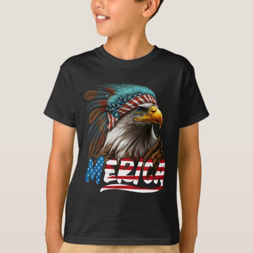 Eagle American Flag 4th Of July Merica 2  T_Shirt