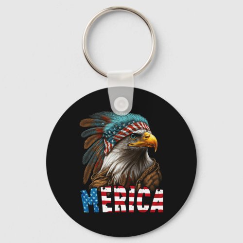 Eagle American Flag 4th Of July Merica 3  Keychain