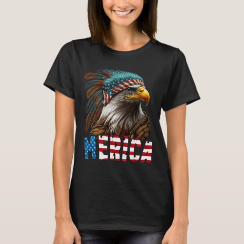 Eagle American Flag 4th Of July Merica 3  T_Shirt