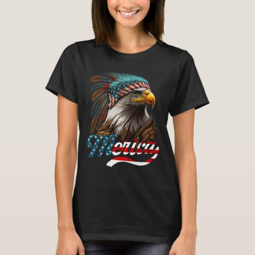 Eagle American Flag 4th Of July Merica  T_Shirt