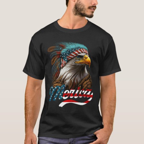Eagle American Flag 4th Of July Merica  T_Shirt