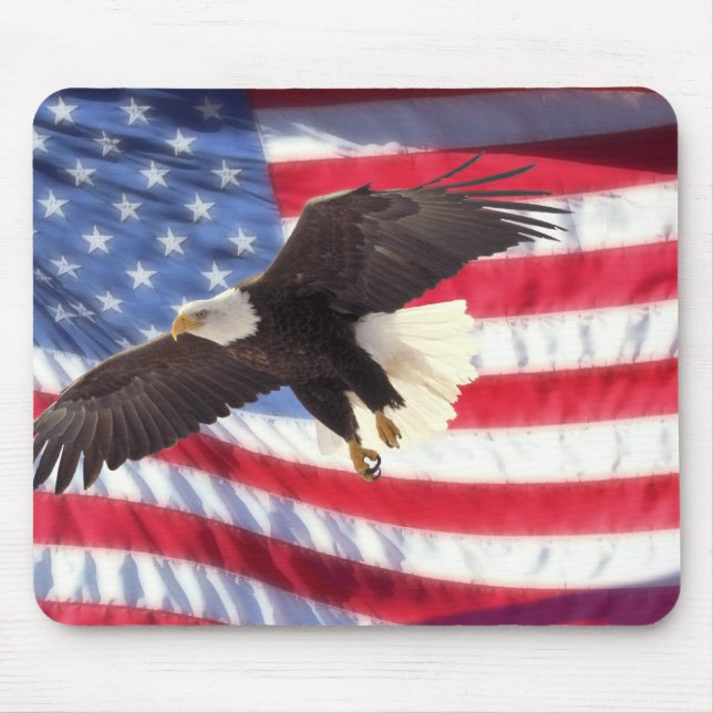 Eagle & American Flag Mouse Pad (Front)