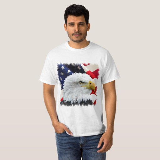 Eagle American Flag T-Shirt | Zazzle