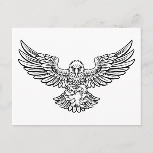 Eagle American Football Sports Mascot Postcard