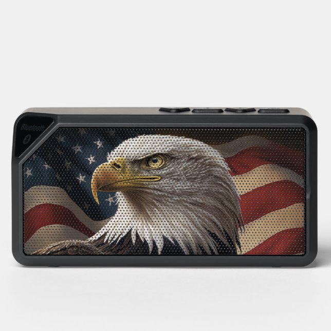Eagle and American Flag Bluetooth Speaker (Front)