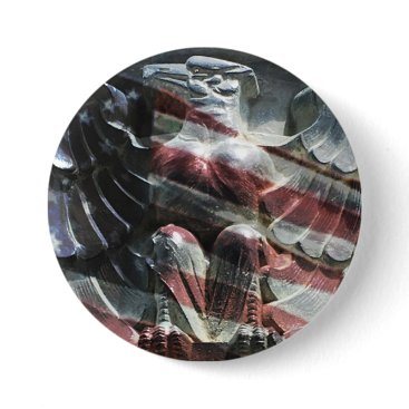 Eagle and American Flag Button Eagle and American Flag Button