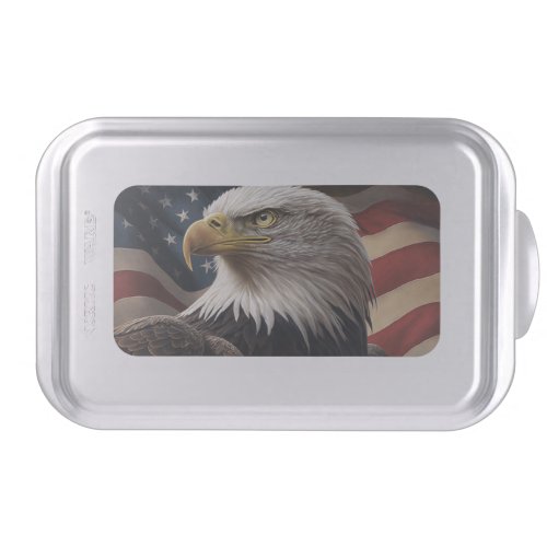 Eagle and American Flag Cake Pan