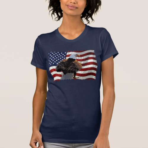 Eagle and American Flag for the Patriot T_Shirt