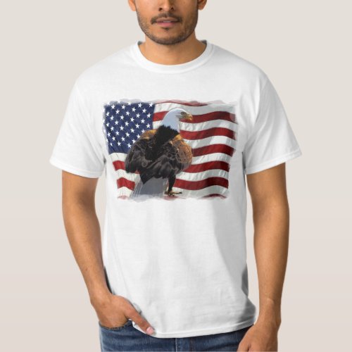 Eagle and American Flag for the Patriot T_Shirt