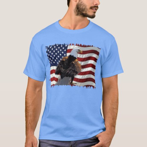 Eagle and American Flag for the Patriot T_Shirt