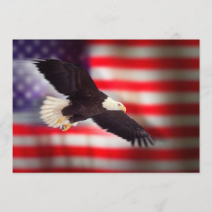 Eagle and American Flag Invitation