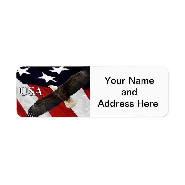 Eagle and American Flag Label (Front)