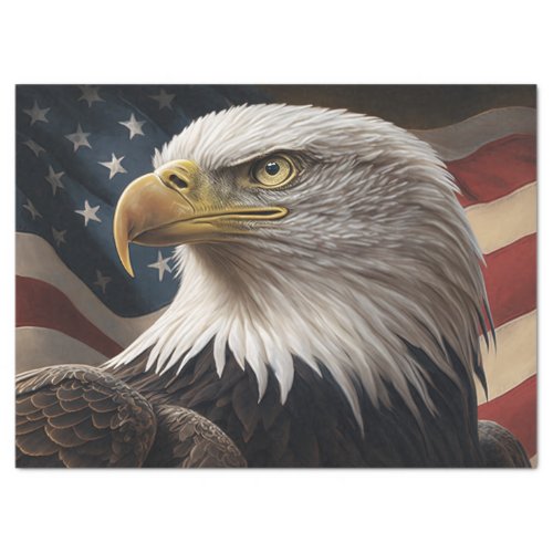 Eagle and American Flag Large Size Tissue Paper
