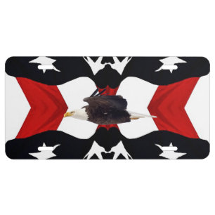 Eagle and American Flag USA License Plate