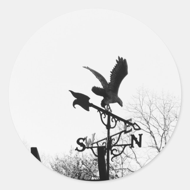 Eagle and Arrow Classic Round Sticker (Front)