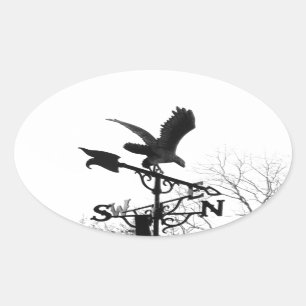 Eagle and Arrow Oval Sticker