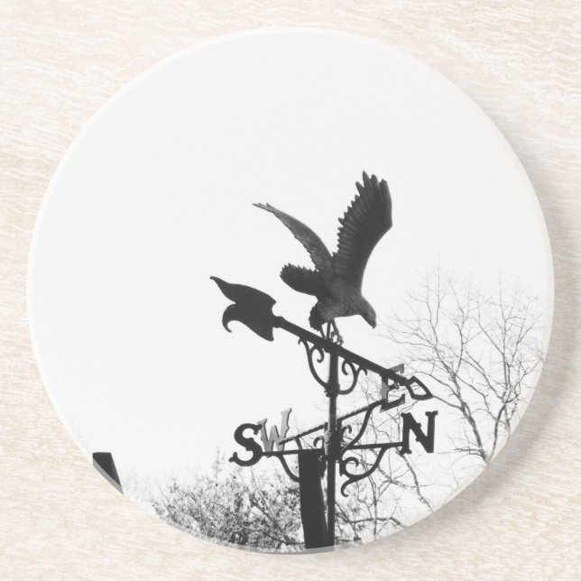 Eagle and Arrow Sandstone Coaster (Front)