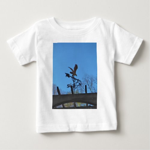 Eagle and Arrow Weather vane blue skys Baby T_Shirt