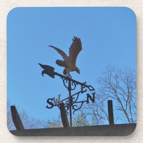 Eagle and Arrow Weather vane blue skys Drink Coaster