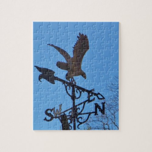Eagle and Arrow Weather vane blue skys Jigsaw Puzzle