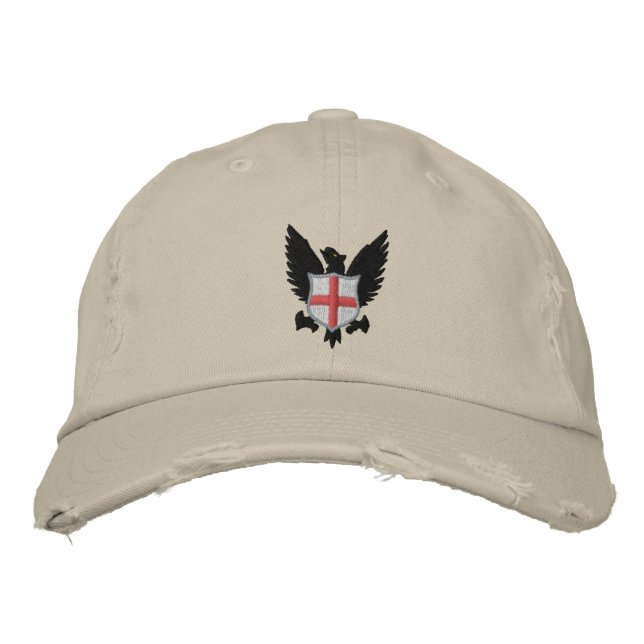 eagle and crest embroidered baseball hat (Front)