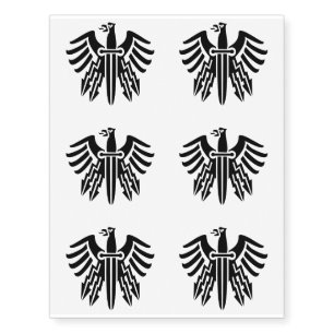Eagle and Dagger Old School Design Temporary Tattoos