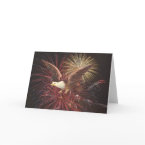 Eagle and Fireworks card