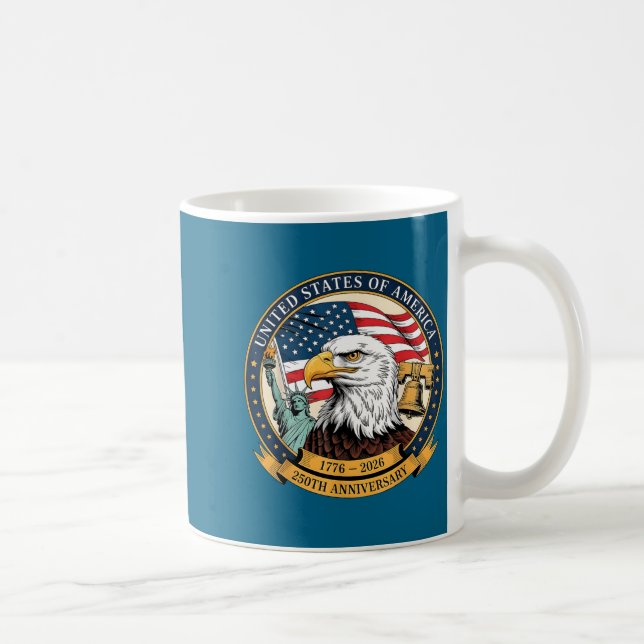 Eagle And Flag 1776-2026 250th Birthday America  Coffee Mug (Right)