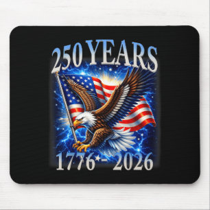 Eagle and flag 250 years 1776-2026 250th birthday  mouse pad