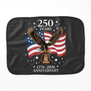 Eagle and Flag 250 Years of America 1776-2026 Baby Burp Cloth