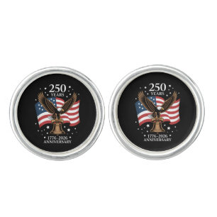 Eagle and Flag 250 Years of America 1776-2026 Cufflinks