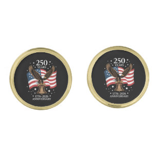 Eagle and Flag 250 Years of America 1776-2026 Cufflinks