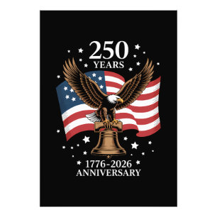 Eagle and Flag 250 Years of America 1776-2026 Photo Print