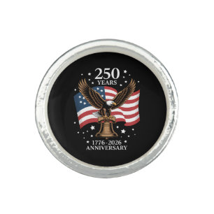 Eagle and Flag 250 Years of America 1776-2026 Ring