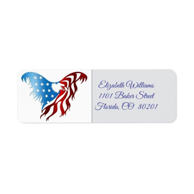 Eagle and Flag America 🇺🇸  Label (Front)