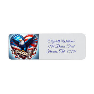 Eagle and Flag America 🇺🇸 Label