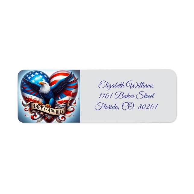 Eagle and Flag America 🇺🇸  Label (Front)
