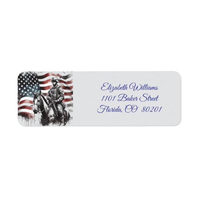 Eagle and Flag America 🇺🇸  Label (Front)