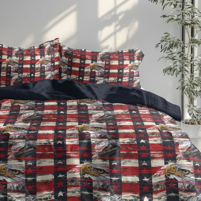 Eagle and Flag Bedding Patriotic 4th of July Gift Duvet Cover (Eagle and Flag Bedding Patriotic 4th of July Gift)
