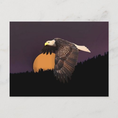 EAGLE AND MOON POSTCARD