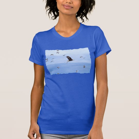 Eagle and Seagulls Flying T-Shirt